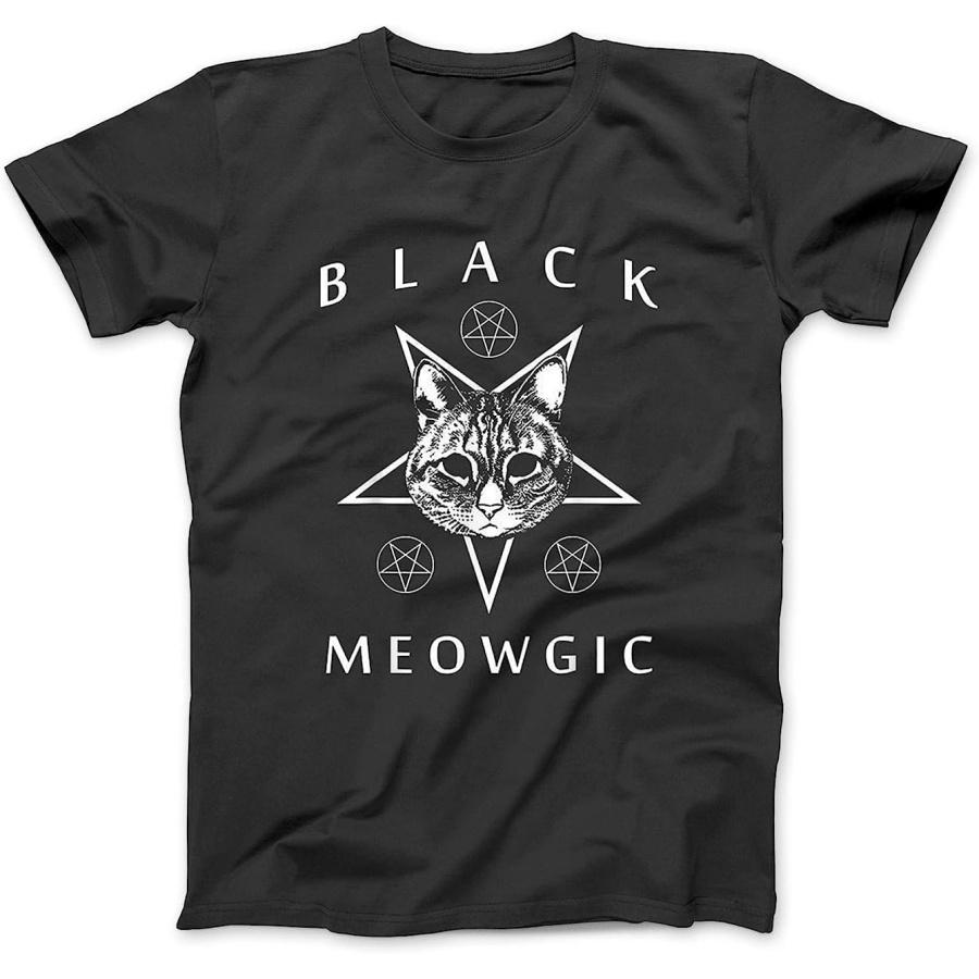 Черная Meowgic Кошачья Колдовская Футболка Свитшот Худи Майка для Мужчин Женщин Детей