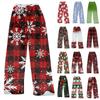 Women's Fashion Casual Christmas Printed Pants Plush Home Sleeping Pants