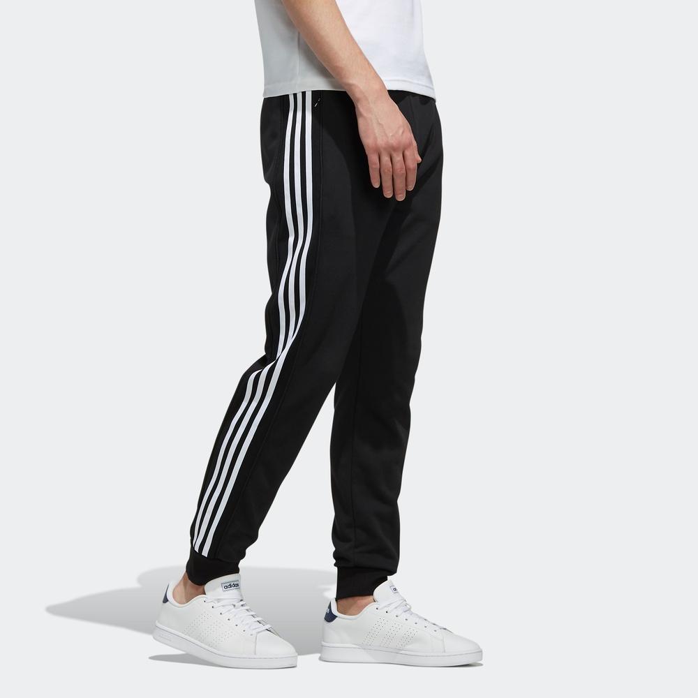 Adidas Neo Side Stripe Tapered Track Pants Men Bottoms Black EI4493