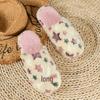Unisex Non-Slip Indoor/Outdoor Slippers with Soft Thick Sole for Wooden Floors