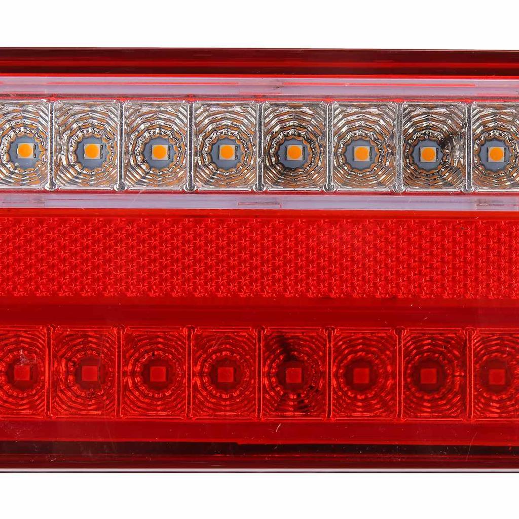 2X 12-80 В 20 светодиодов задний указатель поворота стоп-сигнал желтый и красный для прицепа грузовика