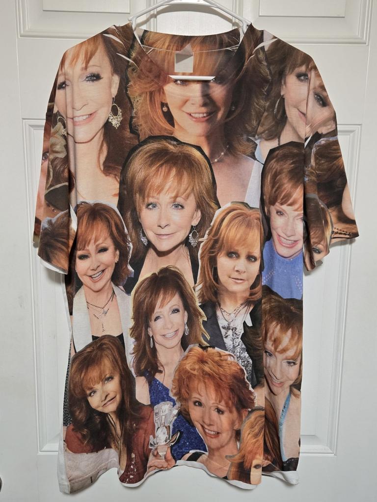 Reba Mcentire Front AOP Shirt Country Music Mens Size XL White All Over Print Unisex T-Shirt