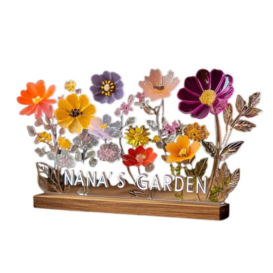 Украшение для сада мамы «Любовь растет здесь» Знак с деревянной основой Украшение для стола в центре Подарки на День матери День рождения