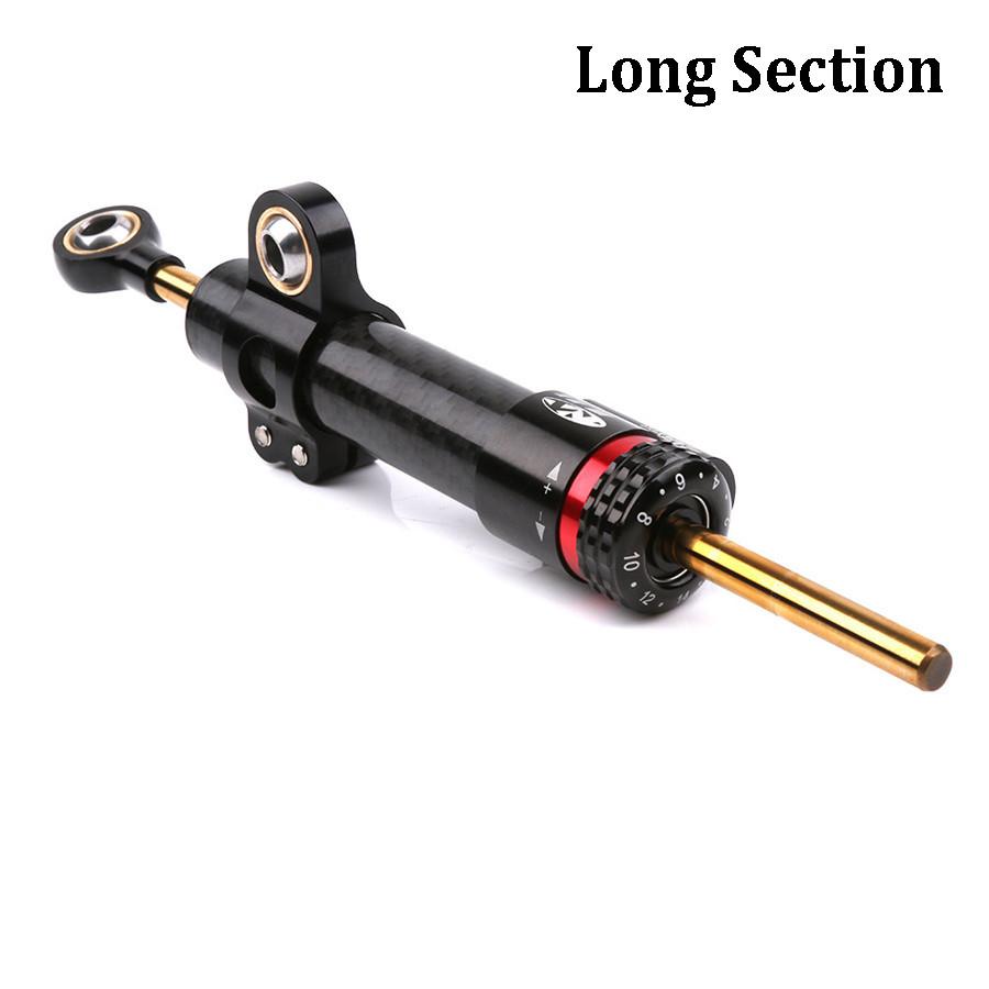 13.5'' Motorcycle Carbon Fiber Black Steering Damper Stabilizer Top Installation