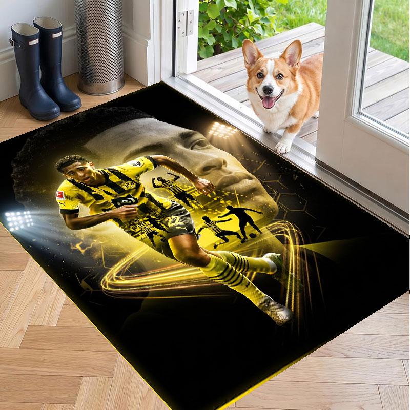 Soft Floor Carpet Jude Bellingham Pattern Area Rug Decorative Mat For Home Room Decoration