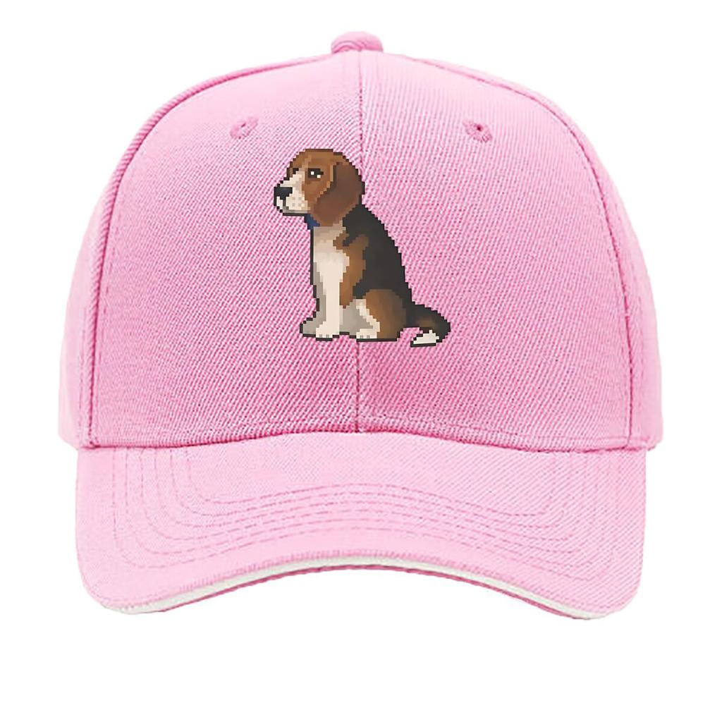 Beagle Pixel Dog Art Hip Hop Hat Fashion Outdoor Sports Sandwich Baseball Cap