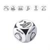 1/2/3Pcs Stainless Steel Food Decision Dice 6 Sides Barbecue Mexican American Seafood Italian Chinese Dinner Decider Dice