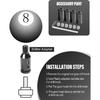 YAKEFLY Universal Gear Shift Connector, Aluminum Automatic Shifter Adapter, Non-Threaded Manual Gear M12x1.25 (Black)
