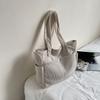 Lightweight Large Capacity Commuter Tote Bag Solid Color Shoulder Bag