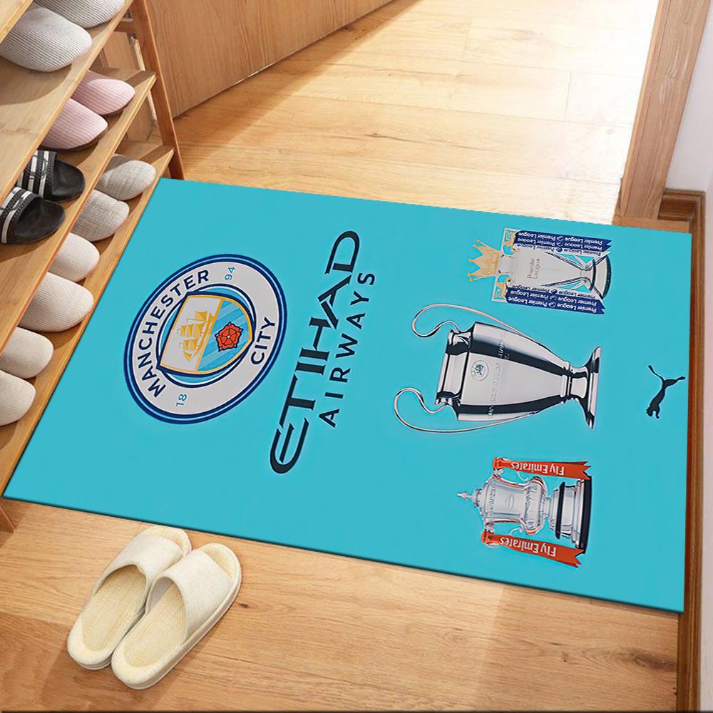 Manchester City Area Rug Suitable For Outdoor Bedrooms Hallway Dormitory Antislip Carpet Office Home Decor Spiritual Gift