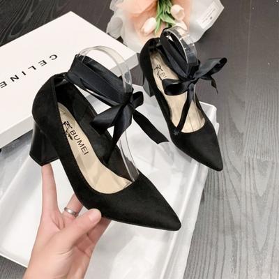 Туфли на высоком каблуке Женская обувь Элегантные летние сандалии Сексуальные туфли на каблуке с острым носком Новые 2025 Женские туфли-лодочки на шнуровке Вечерние Zapatillas Mujer