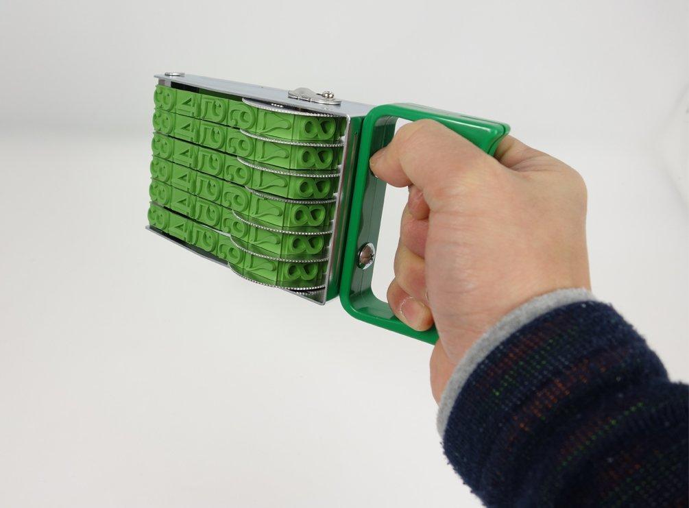 KOKUYO Rotating European Mincho Extra Large 6 Series Stamp, Stamp, Numerals, Font, Issue, IS-20-6