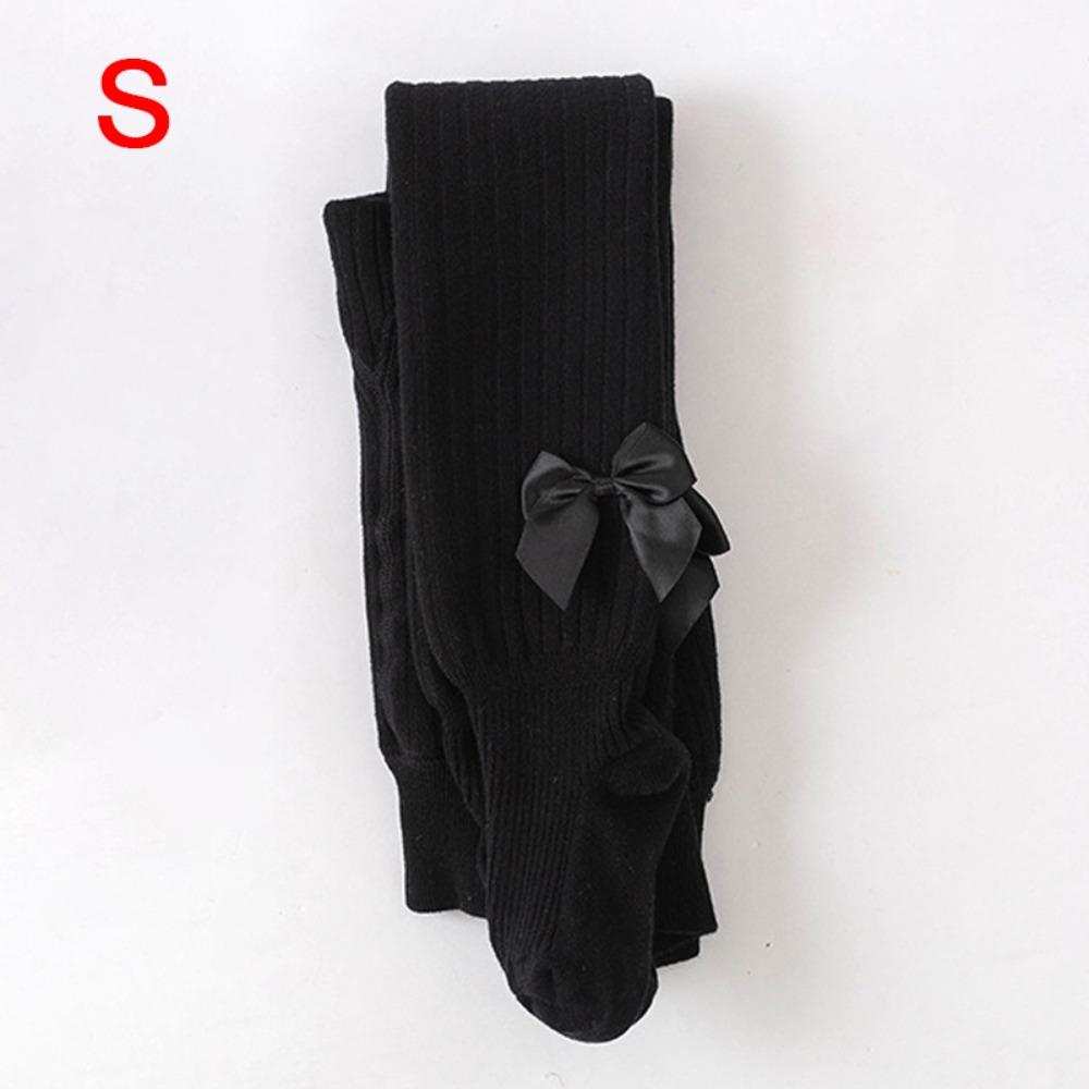 Velvet Bow Cashmere Tights Thickened Children Pantyhose Cute Plush Pantyhose Winter