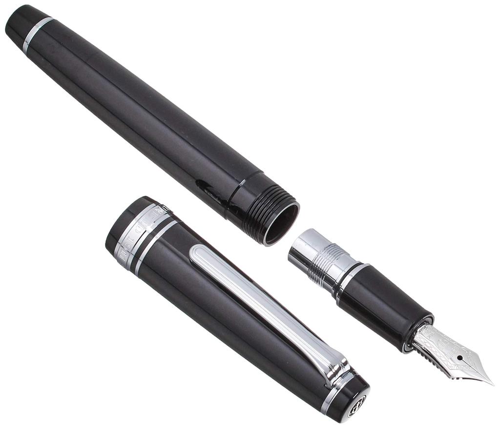 Перьевая ручка Sailor Professional Gear Slim Silver Black Extra Fine ef 11-1222-120 (дополнительный штраф)