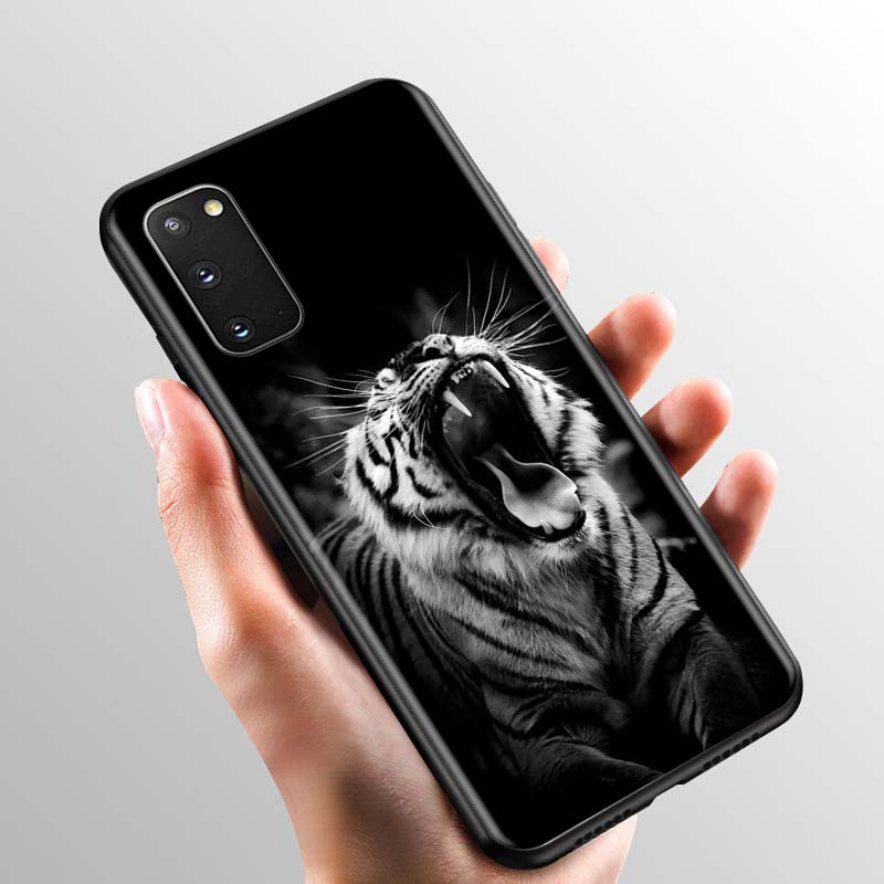 Мягкий чехол для Samsung Galaxy S21 S20 FE S10E S10 Lite S9 S8 S20 Plus Ultra 5G, противоударный чехол для телефона с изображением животного тигра