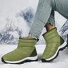 Ladies' Winter Fashionable Anti Slip Wear-resistant and Warm High Top Cotton Shoes with Added Fleece Outdoor Snow Boots