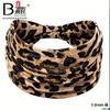 Повязка на голову с леопардовым принтом, завязанная узлом, на резинке: Осень/Зима Стиль Горячей Девушки, Европейский и Американский, Широкополый, Впитывающая Пот Спортивная Повязка на Голову
