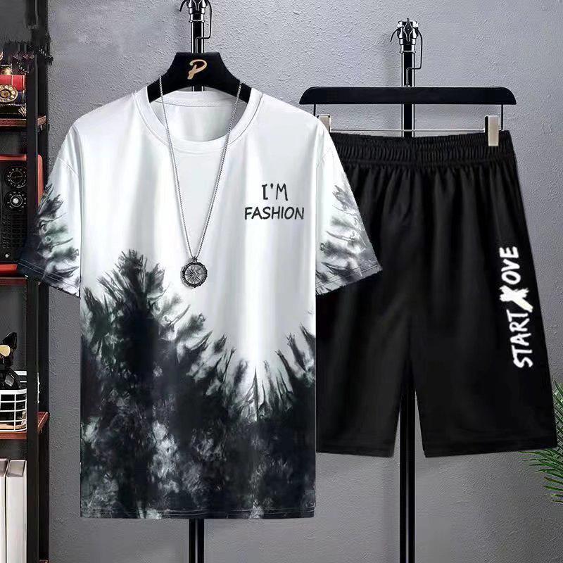 Men's Trendy Summer 2022 Casual Sports Two-Piece Suit - Loose Fit, Stylish Set