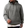 Men's Casual Solid-color Hooded Long-sleeved Pocket Sweatshirt , Men's Fleece And Thickened Warm Semi-zippered Sweatshirt Jacket