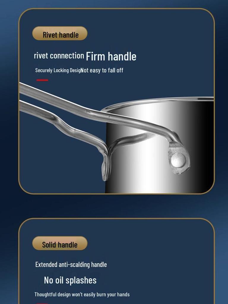 Mini Stainless Steel Non-Coated Frying Pan with Filter for Induction Cookers