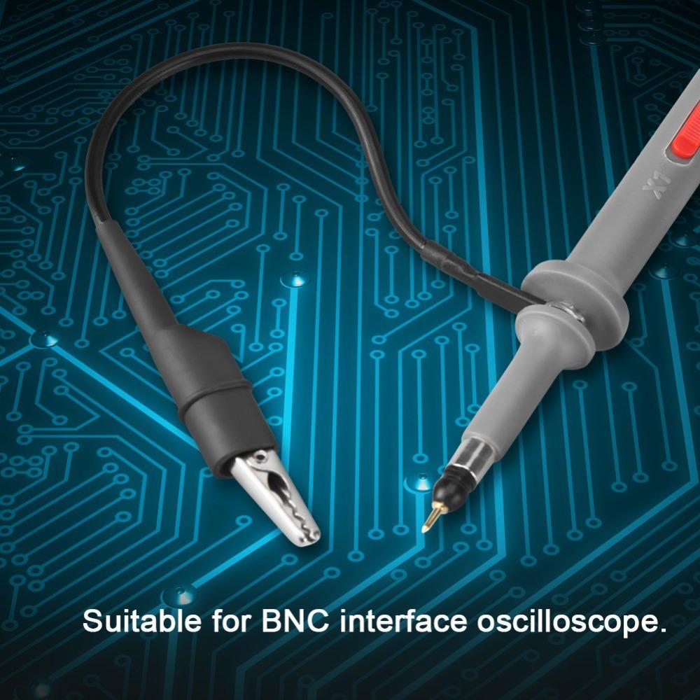 2PCS x1 x10 Attenuation Oscilloscope Test Probe 100MHz Bandwidth BNC Probe  Electronic Measurement