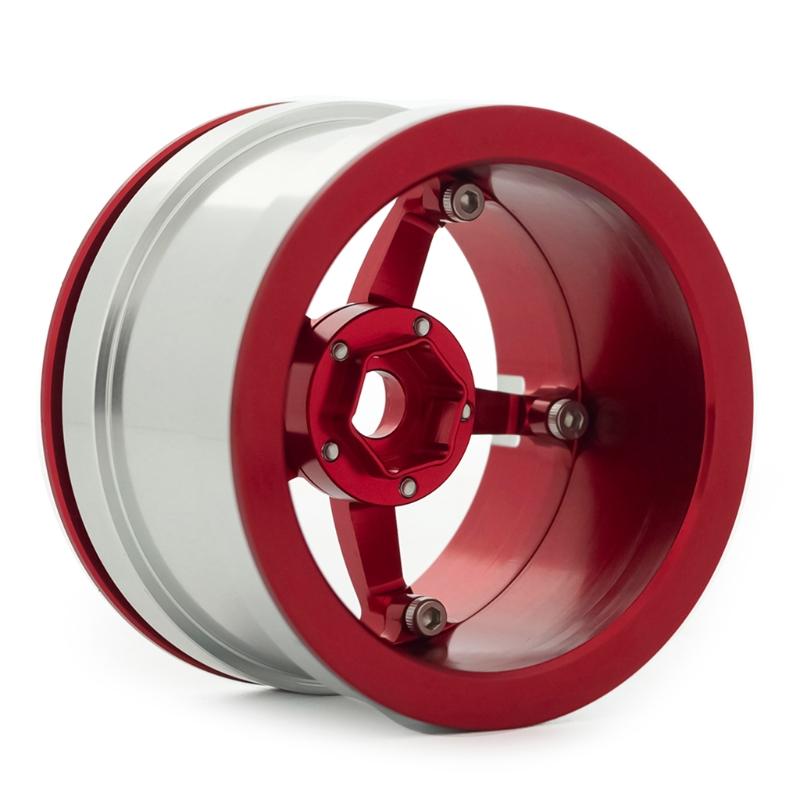 Wheel Hub Set for Axial SCX10 2.2 Universal Durable Metal Beadlock Wheel Rims RC Crawler Car Wheels Replacement Parts