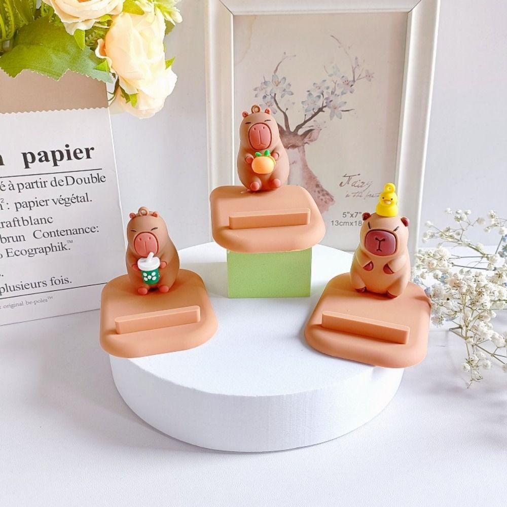 Держатель телефона в виде животного Капибара из ПВХ, настольный кронштейн для мобильного телефона, подставка для телефона в виде дельфина, смартфон