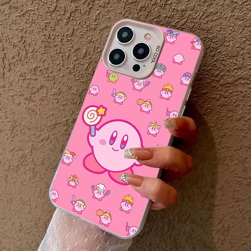 Звезды K-Kirby Прозрачный чехол для телефона для iPhone 16 15 14 13 12 11 Pro Max 17 Plus Цветная накладка