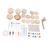 Kids Wooden Painting Crafts Kit Glow in The Dark Wood Slices with Painting Craft Activities Kits