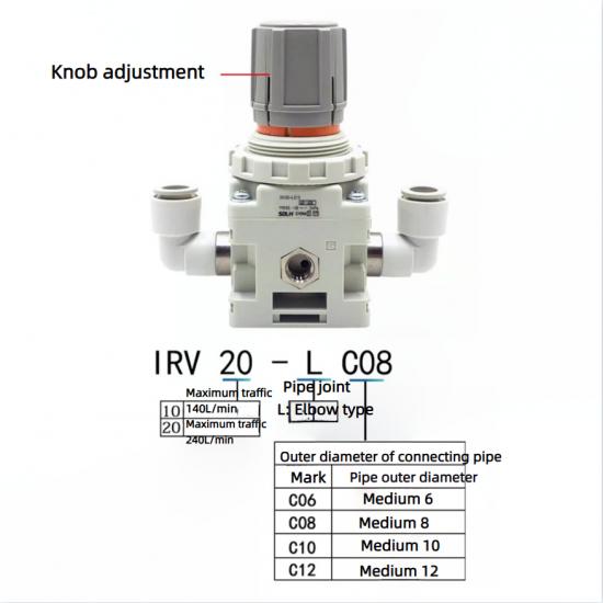 Vacuum negative pressure regulator valve reducing valve pumping regulator valve IRV10-C06 IRV20-C08 C10 LC08 car Pressure Regulators 5