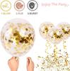 Glitter Confetti Latex Balloons Romantic Wedding Decoration Gold Clear Airballoon Birthday Party Decoration Festival Baby Shower