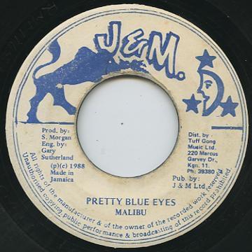 7inch Record MALIBU Pretty Blue Eyes NONE JM 1988 Jamaica Reggae Ska Dub Used