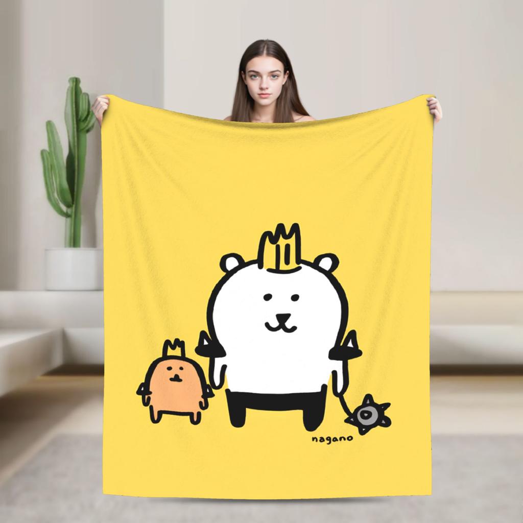 Joke Bear Flannel Blanket Winter Warm Soft Throw Blanket for Girls Boys Couch Chair Street Trend Bedspread Sofa Bed Cover
