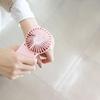 Sun Flame Handy Fan with Cooling Plate (Pink)