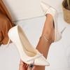 Women's Shoes 2025 Summer New Pointed Pearl Temperament Versatile Stiletto High Heel Single Shoes
