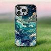 Большая волна у Канагавы  Чехол для телефона для iPhone 17,16,15,14,13,12,11,Pro,Max,Plus,E,Air,Mini Черный IMD Чехол