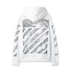 Off-White 2025 Autumn and Winter New Sketch Pattern Arrow Looped Hooded Sweatshirt for Men and Women