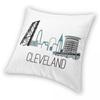 Cleveland City Skyline Pillowcase Polyester Linen Velvet Pattern Zip Decor Throw Pillow Case Home Cushion Cover