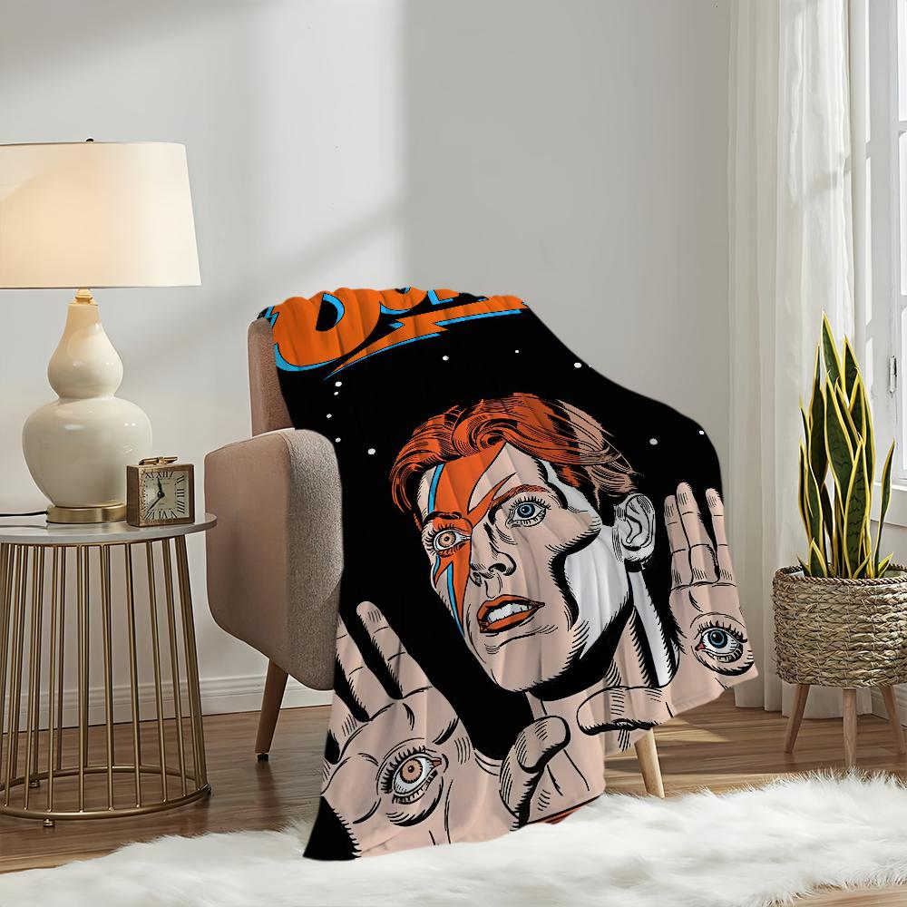 Singer Lets Dance Blanket Plush Nap Sofa rug D-David for Living Room Warm B-Bowie Office Bedroom Birthday Home Travel Kid Gifts
