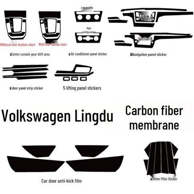 Volkswagen Lamando 15-19 Накладка на консоль КПП из углеволокна