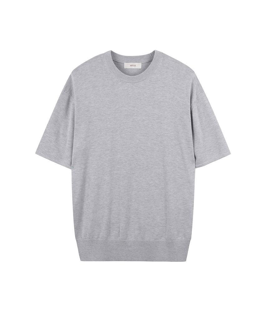 SIECLE Essential Cotton Silk Half Knit (Gray)