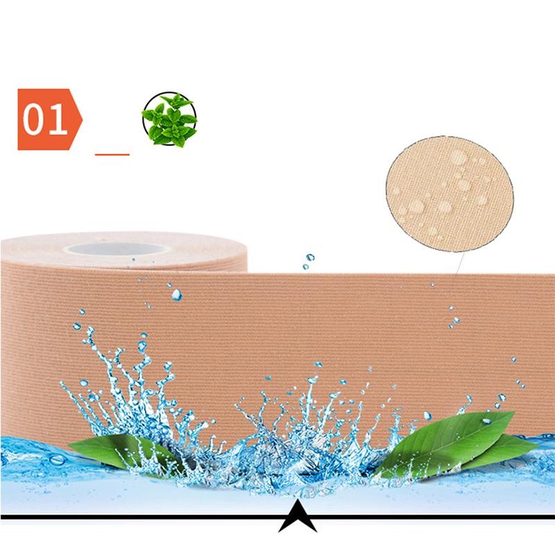 Кинезиологическая лента 2 размера, мышечная повязка, спортивная хлопковая эластичная противоударная лента для облегчения боли в мышцах колена