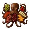 Octopus Charcuterie Board Seafood Serving Tray for Cheese Meats Fruits Ocean Themed Wood Food Platter for Gatherings