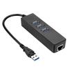 USB 3.0 to RJ45 Gigabit Network Card with Hub - Driver-Free