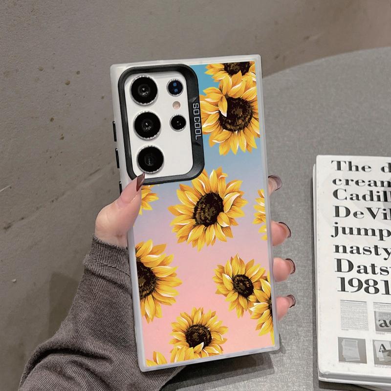 Чехол Sunflower для iPhone 16 Samsung A55 A35 A34 S24 FE Xiaomi Redmi Note 13 Pro 14C Huawei Honor 200 противоударный бампер для телефона с защитой от царапин