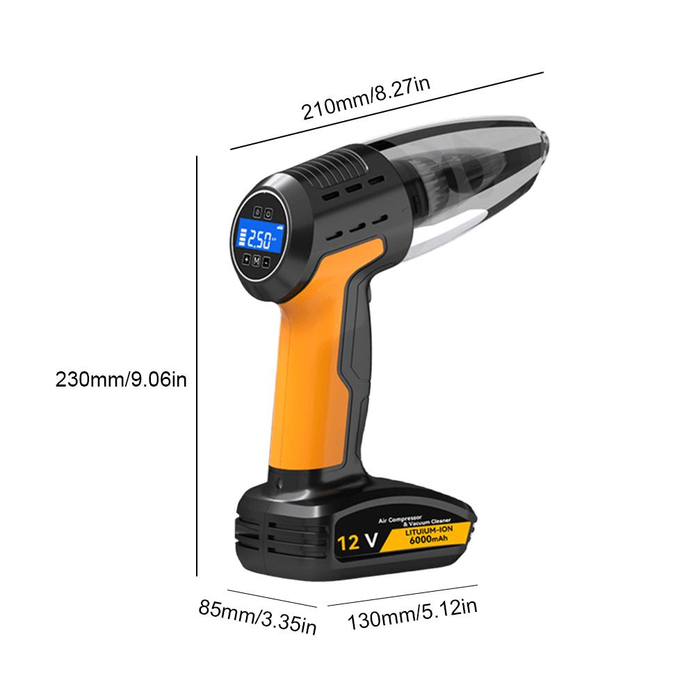 Автомобильный пылесос беспроводной нагнетатель шин светодиодный 9000 Па двухцелевой беспроводной ручной мини-воздуходувка воздуходувка для автомобиля