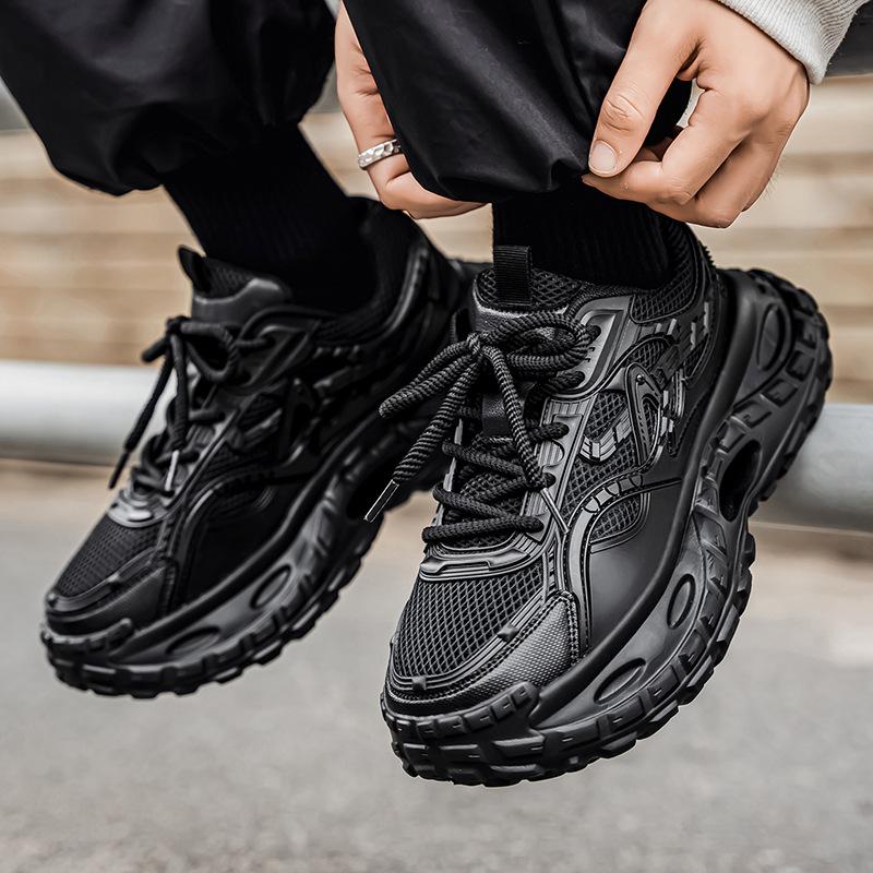 Men's shoes spring and summer breathable versatile casual dad shoes men's thick-soled heightening Darth Vader sneakers