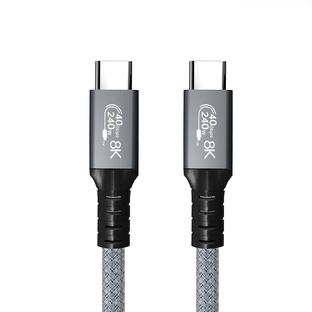 Кабель для передачи данных USB 4.0, совместимый с 4-мя Type-C, двусторонний, 8K, 40 Гбит/с, PD 240 Вт, кабель для быстрой зарядки