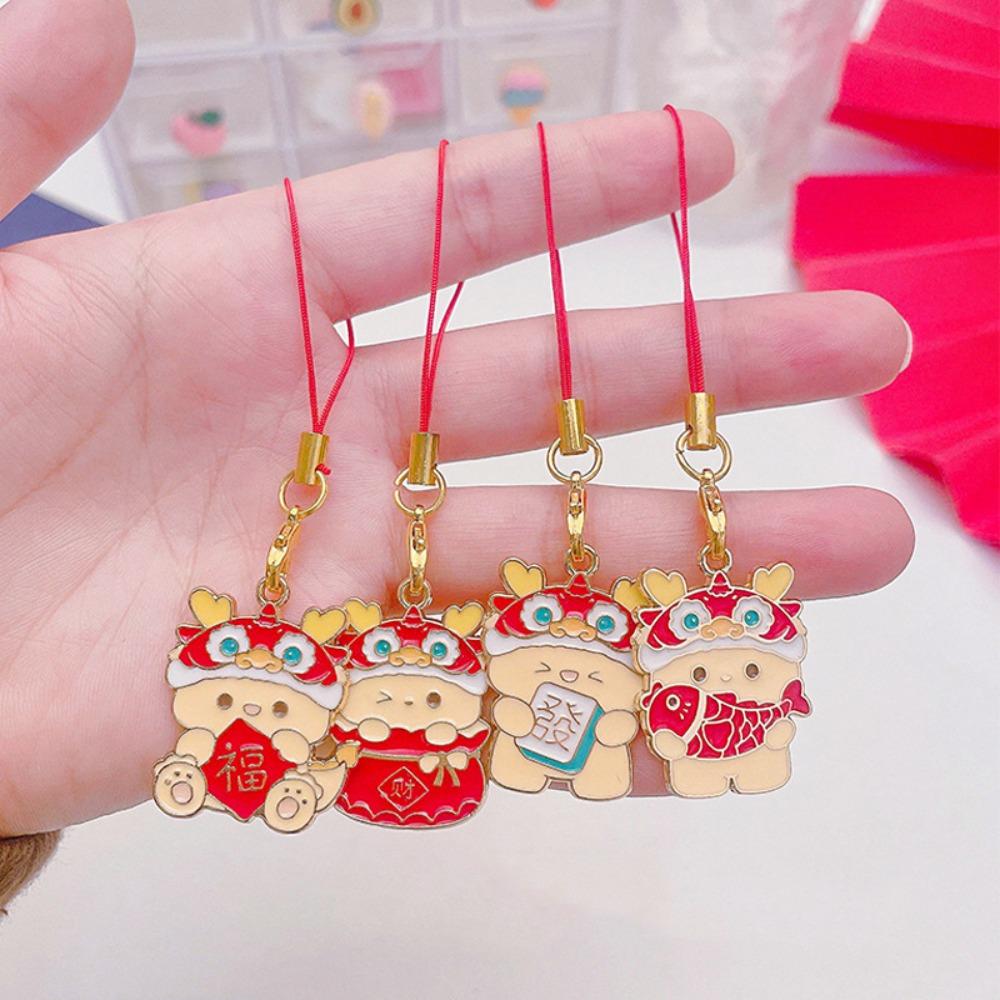 Zodiac Dragon Year Phone Charm Chinese Dragon Phone Lanyard  Festival Decoration
