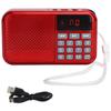 K-89 Multifunction Portable FM Radio USB O Player Support Memory Card Red